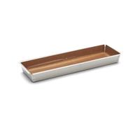 De Buyer - Moule rectangulaire à fond amovible 35 x 10,5 cm - 2 feuilles incluses - Gris/Brun