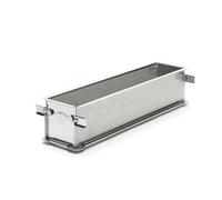 De Buyer - Moule rectangulaire GEOFORME dépliable à charnières en inox perforé - 24 x 5 x 6 cm -, Gris