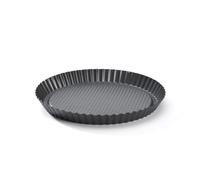 De Buyer - Moule rond spécial tarte aux fruits en acier antiadhésif - Diamètre 28 cm -, Noir