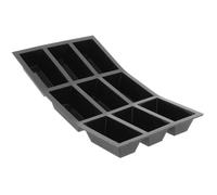 De Buyer - Plaque de 9 Cakes MOUL'FLEX en silicone - 17,5 x 30 cm -, Noir