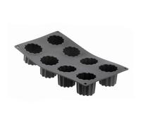 De Buyer - Plaque de 8 canelés MOUL'FLEX en silicone 17,5 x 30 cm - Noir