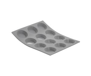 De Buyer - Plaque de 12 mini Tartelettes ELASTOMOULE en mousse de silicone - 21 x 17,6 cm, diamètre 4,5 cm -
