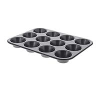 De Buyer Plaque à 12 muffins en acier antiadhésif 34×26×3 cm Noir