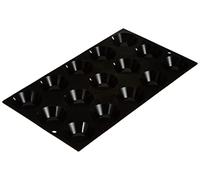 De Buyer - Plaque de 15 mini-Tartelettes MOUL'FLEX en silicone - 17,5 x 30 cm -, Noir
