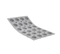 De Buyer - Plaque de 24 mini Demi-sphères ELASTOMOULE en mousse de silicone - 29 x 19,3 cm, diamètre 3 cm -, Gris