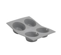 De Buyer - Plaque de 4 Muffins ELASTOMOULE en mousse de silicone - 21 x 17,6 cm, diamètre 7,4 cm -