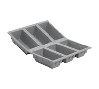 De Buyer - Plaque de 6 Cakes ELASTOMOULE en mousse de silicone - 21 x 17,6 cm, portion 9 x 4,8 cm -