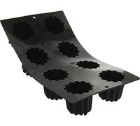 De Buyer - Plaque de 8 Canelés MOUL'FLEX en silicone - 17,5 x 30 cm -, Noir