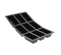 De Buyer - Plaque de 9 Cakes MOUL'FLEX en silicone - 17,5 x 30 cm -, Noir