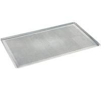 De Buyer - Plaque pâtissière en aluminium perforée aux bords pincés - 53 x 32,5 cm -, Argent