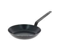 De Buyer - Poêle à frire en acier carbone bleu 2 mm d'épaisseur - Diamètre 26 cm, surface de cuisson 18,5 cm - Passe au four - Sans PFAS, PFOA & PFOS - Fabriquée en France
