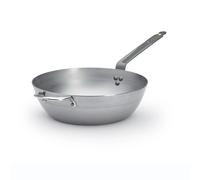 De Buyer Poêle paysanne ronde 'Mineral B Element' – Cire d'abeille, acier blanc – Ø 28 cm, gris