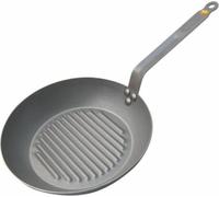 De Buyer Poêle à griller Mineral B Element 32 cm Poêle en fer nervurée