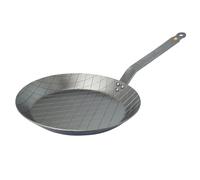 De Buyer - Poêle à steak en tôle d'acier MINERAL B - 24 cm - Fabriquée en France, Sans PFAS, Anti Adhérence Naturelle, Queue Rivetée et Finition à la Cire d'Abeille, Tous Feux + Flash Four