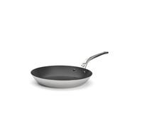 De Buyer - Poêle ronde antiadhésive en inox AFFINITY - 28 cm - Fabriquée en France, Sans PFAS, Montée Rapide en Température, Inox 18/10, Tous Feux + Four, Finition Poli Brillant