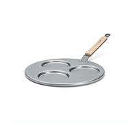 Poêle trois blinis 10 cm acier acier minéral b bois ø 27cm