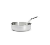De Buyer - Sauteuse à bords droits en inox 5 couches AFFINITY - 24 cm - Fabriquée en France, Sans PFAS, Montée Rapide en Température, Inox 18/10, Tous Feux + Four, Finition Poli Brillant