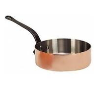 Sauteuse Droite Cuivre Inox Et Fonte - O 20 Cm - Cuivre Et Acier - Tous Feux Sauf Induction