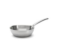 De Buyer - Sauteuse bombée en inox 3 couches ALCHIMY - 24 cm - Fabriquée en France, Sans PFAS, Maîtrise de la Cuisson, Inox 18/10, Tous Feux + Four, Finition Poli Brossé, Gris