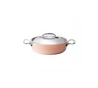 De Buyer - Sautoir PRIMA MATERA - Cuivre, anse et couvercle inox, induction - Ø24 cm
