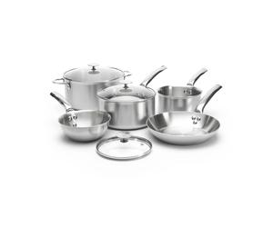 De Buyer Set de casseroles Alchimy de Buyer avec couvercle en verre 8 pièces