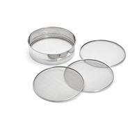 DE BUYER - Tamis INOX 4 Mailles Interchangeables 0.5-1-2-3 mm - Ø 21 x 6 cm | Ustensile Indispensable de Qualité Professionnelle, en Inox Robuste et Résistant