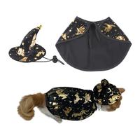 De Cat Cape - Velvet 25cm Star Pattern Tissu, Pet Festival Apparel, Soft Cloak | Design Facile À Usager pour des Costumes De Drôle De Solution De Fête De Vacances Célébr