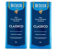 De Cecco Classico Olio Extra Vergine di Oliva Lot de 2 bouteilles d'huile d'olive extra vierge Idéal pour toutes les applications en cuisine Boîte de 5 l