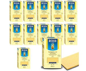 De Cecco Lot de 12 lasagnes All l' Uovo n°112 500 g (2,5 kg)