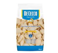 DE CECCO - Pâtes Conchiglioni Rigati Gourmandes, Texture Parfaite pour Farce Savoureuse (500 g) - lot de 4 - Vendu par Lot