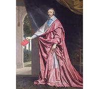 De Champaigne Portrait Cardinal Richelieu Painting Extra Large XL Wall Art Poster Print La peinture mur Impression d'affiches