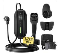 dé Chargeur Voiture Electrique 3,68kW [10m, 6/8/10/13/16A] Cable de Recharge Type 2 avec LCD écran Numérique Contrôlable, Compatible avec e-208, Spring, 500e, Model 3, Megane EV, Zoe, PHEV/EV