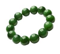 de Charme Feng Shui Green Natural Hetian Jade Reiki Crystal Stretch Stretch Chakra Talisman Paix Prosperty (Taille: 6 mm)