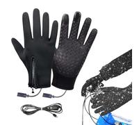 de Chauffage électrique - de Cyclisme Thermique alimenté par USB | Réglable à Trois Niveaux Température Velvet doublé à l'écran Tactile Vent à l'épreuve Froide Non SLOP Mens Hiver Riding E