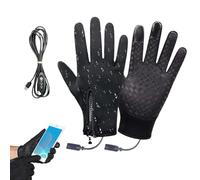 de Chauffage électrique - de Cyclisme Thermique alimenté par USB | Réglable à Trois Niveaux Température Velvet doublé à l'écran Tactile Vent à l'épreuve Froide Non SLOP Mens Hiver Riding E