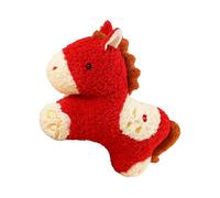 De Cheval en Peluche - Figurine De Mascotte Décorative Rouge De 20 Pouces, Jouet en Peluche Doux, Ornement De Célébration du Printemps | Utilisation Soutenir Les Ados Maison Espace De T