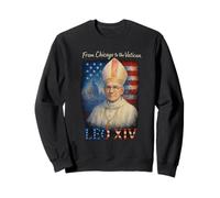 De Chicago au Vatican Leo XIV American Pope Patriotic Sweatshirt