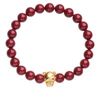 de cinabre en Pierre Naturelle pour Femmes Hommes Chinois Animal Zodiaque 6/8 mm Crystal Quartz Chakra Perles Talisman pour la création de Richesse, Chien, 8 mm (Couleur: Rat, Taille: