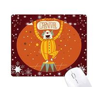 de clown joyeux carnaval de venise tapis de souris en hiver flocon de neige