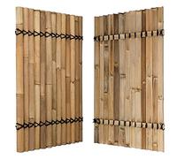 DE-COmmerce Brise-Vue Clôture Gartensichtschutz Zaunelement xxl Slim NATURE (Bxh) 90 CM X 120 CM