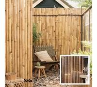 DE-COmmerce Brise-vue en bambou KISU Clôture de jardin Clôture en bambou 90x150 cm nature