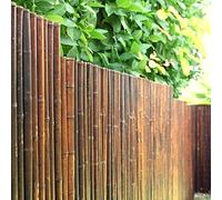 DE-COmmerce® Clôture en bambou de qualité supérieure Pare-vue ATY Nigra, fermé en haut, clôture enroulée, clôture de jardin, pare-vue pour jardin, terrasse, balcon (HxL) 120 cm x 180 cm