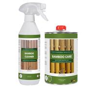 DE-COmmerce Kit d'entretien CLEANER + CARE Spray nettoyant Huile d'entretien pour bambou extérieur Clôture en bambou Brise-vue Kit d'entretien