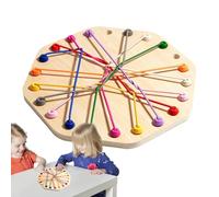 de Corde - Jeu de Puzzle de 8,78 Pouces | Jouet de Cerveau en Bois - Interaction Parent-Enfant Corde tressée Démêler Jeu Améliorer la pensée logique La coordonnée