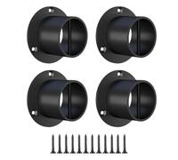 de cordon - Supports de corde avec vis cruciformes | Supports en métal antirouille noir robuste pour jardin, terrasse, clôture, escalier extérieur