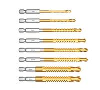 de coupe outils de menuiserie à queue hexagonale en acier spiralé dentelé | à coupe latérale pour métal 8 pièces Pour bois carrelage aluminium maison garage plomberie