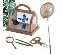 de créature portable pour - Habitat pour petits animaux avec accessoires jeu de cages de papillon, jeu de jouets d'exploration naturelle avec clip de pinces pour