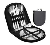 De Cubiertos - De Almacenamiento Utensilios Camping | 24x24cm 150g, Organizador Vajilla Oxford 600D, Estuche DeCubiertos Impermeable Con Asa Para Picnic Barbacoa Y Aire Libre