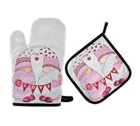 de Cuisine en Forme de Couple de Gnomes Roses pour la Saint-Valentin, pour Mariage, fête des mères, Coffret Cadeau Festif, de Cuisine résistant à la Chaleur, manique de Cuisine pour Griller,