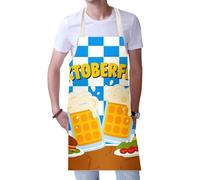 de cuisine pour hommes, design Oktoberfest Tablier de cuisine, anti-taches, à carreaux, respirant, taille réglable, pour ménage Service de peintre, 01., Siehe Beschreibung